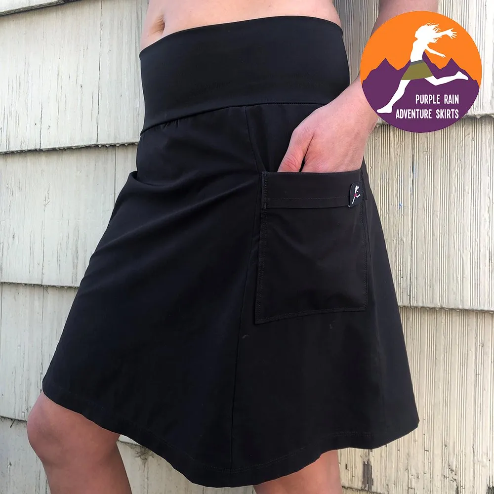 パープルレインアドベンチャースカート ブラックスカート ハイキング アウトドア Purple Rain Adventure Skirt Black