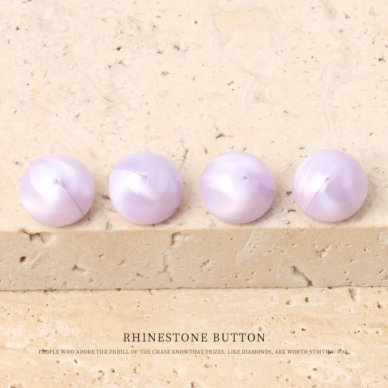 11mm Colorful Round Mushroom Acrylic Button with Metal Shank 28 Pack