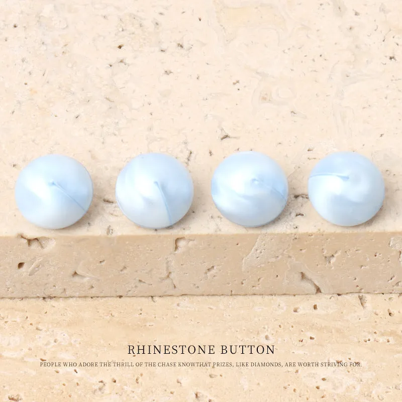 11mm Colorful Round Mushroom Acrylic Button with Metal Shank 28 Pack