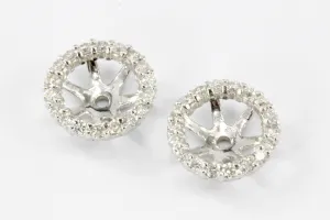 14K WG .25 CTW  Diamond Jackets for 1.6 CTW Studs