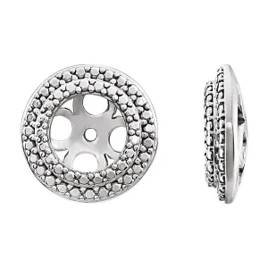 14k White Gold Earring Jackets