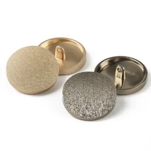 15-25mm Golden Round Frosted Curved Metal Shank Buttons for Coats Jackets 20pcs