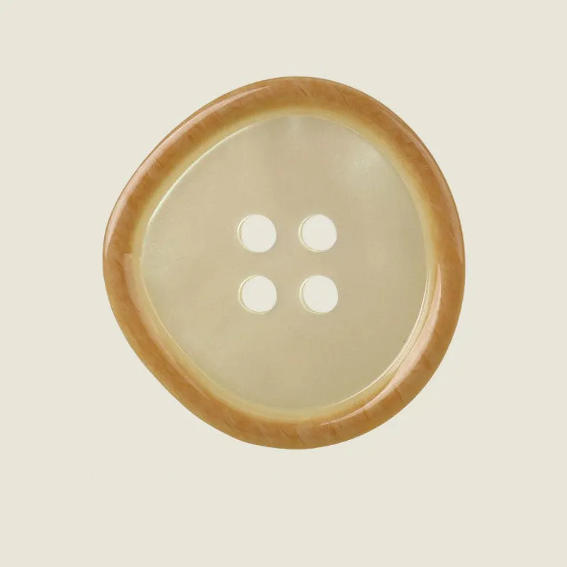 17.5-30mm Waterdrop Black Beige Brown Resin Buttons for Jackets 20pcs