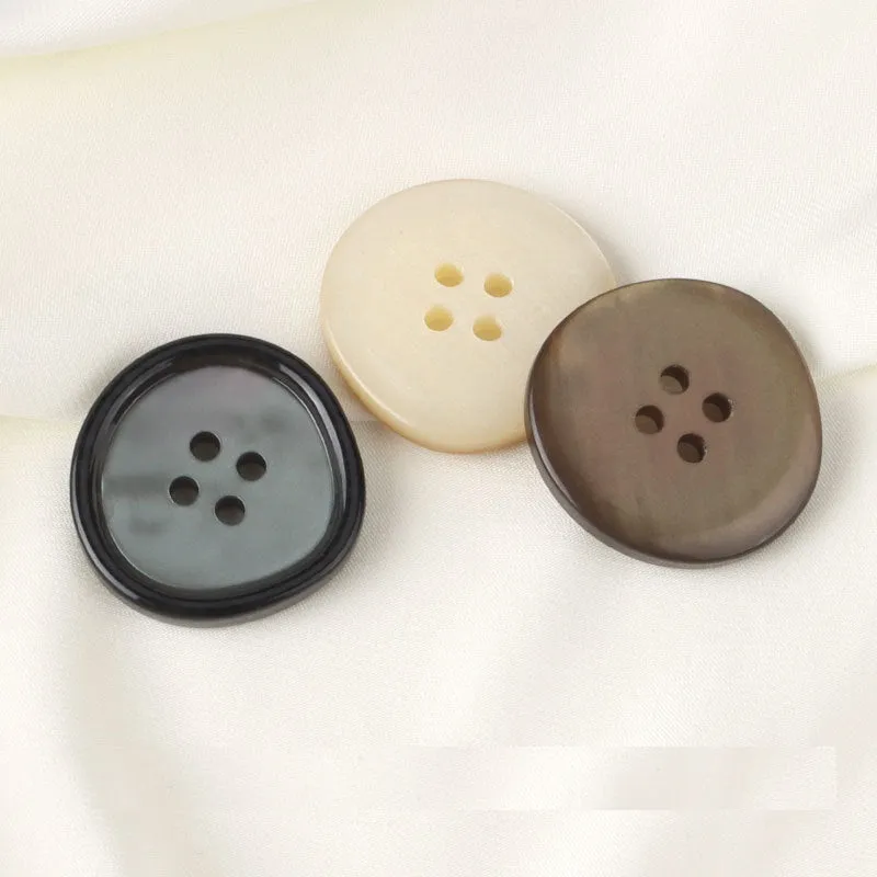 17.5-30mm Waterdrop Black Beige Brown Resin Buttons for Jackets 20pcs