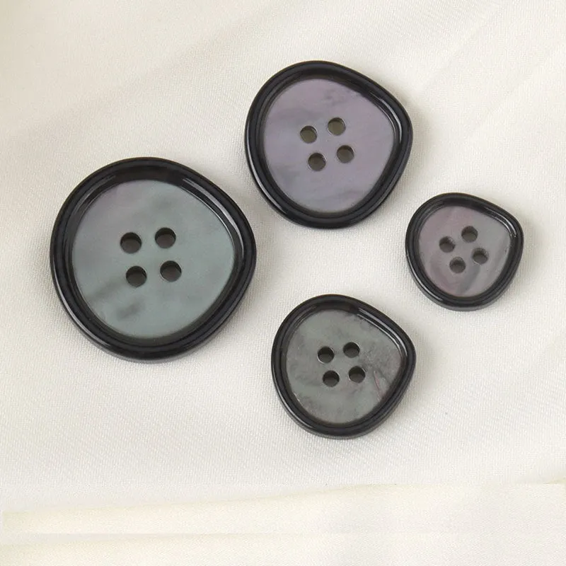 17.5-30mm Waterdrop Black Beige Brown Resin Buttons for Jackets 20pcs