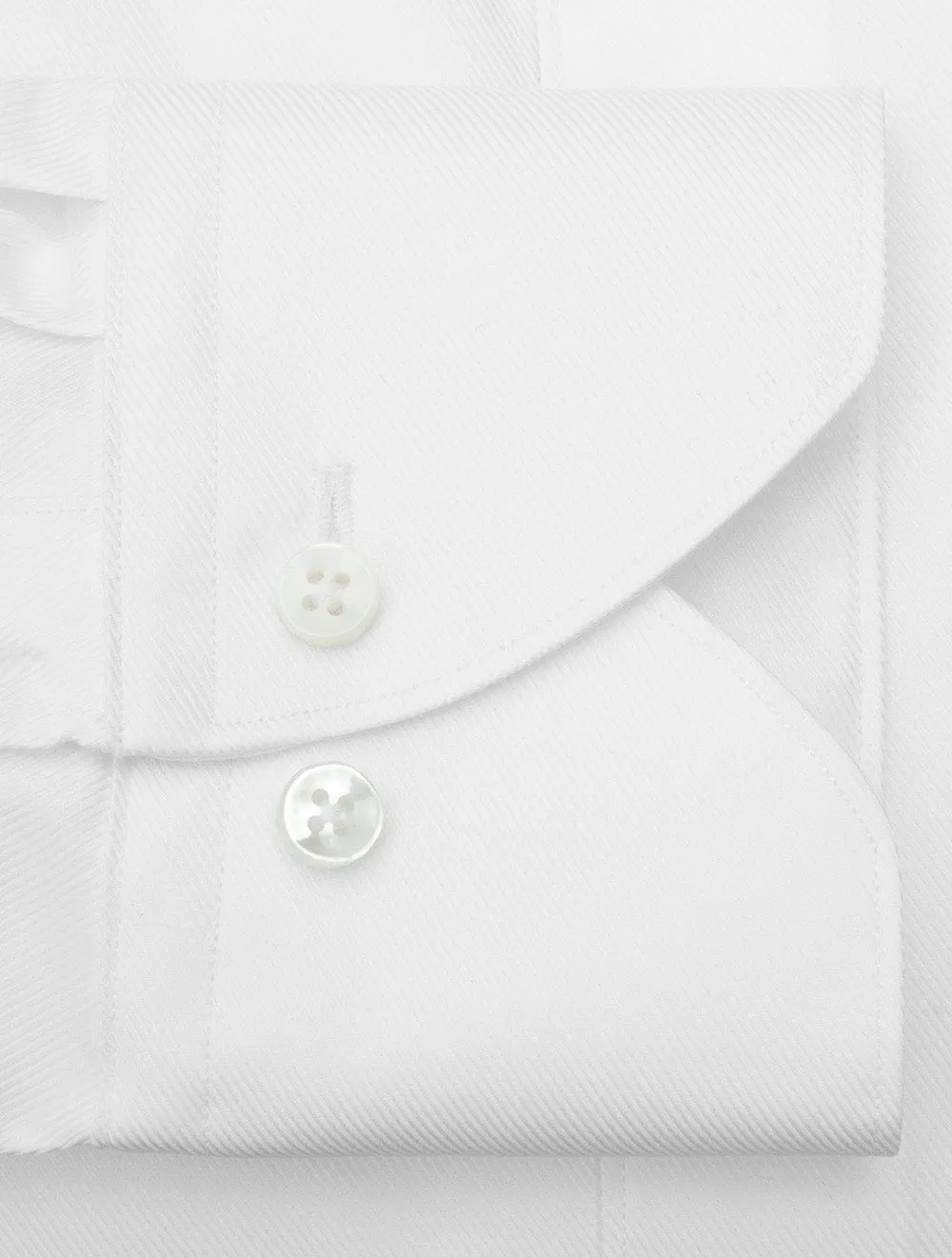 1899 Single Cuff Twill Shirt White