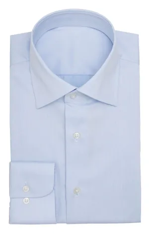 Albini Light Blue Fine Twill 365 Easy Care Fine Cotton