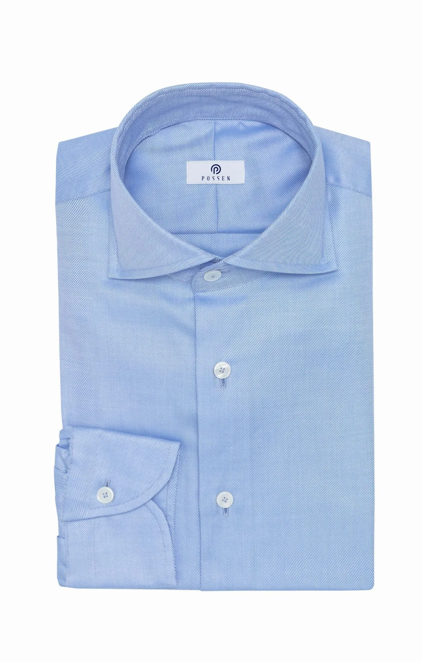 Albini Powder Blue Twill 365 Easy Care Fine Cotton