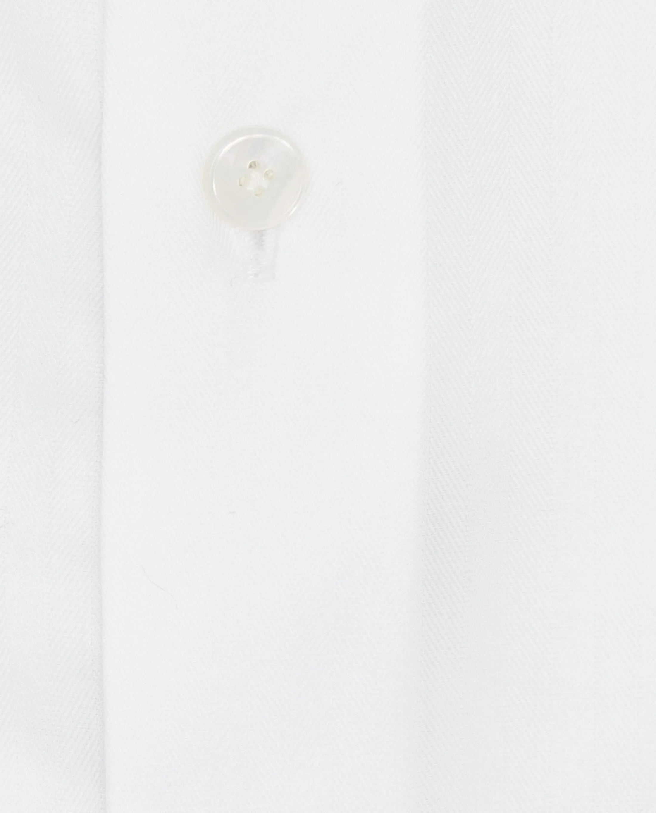 Albini White Twill Herringbone 365 Easy Care Fine Cotton