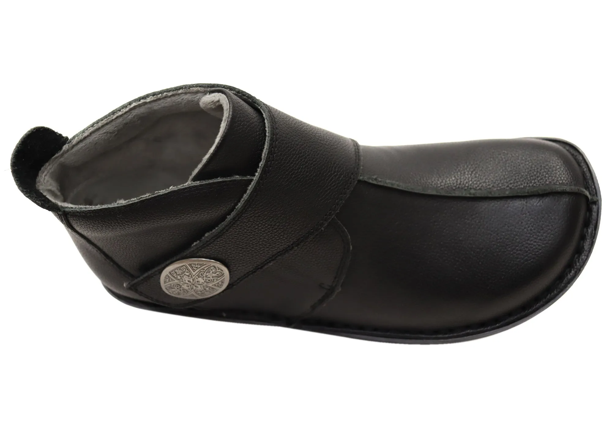 Alegria Caiti Womens Leather Ankle Boots With Adjustable Strap
