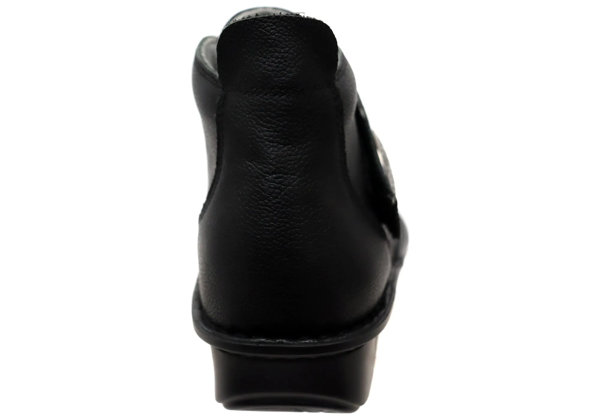 Alegria Caiti Womens Leather Ankle Boots With Adjustable Strap