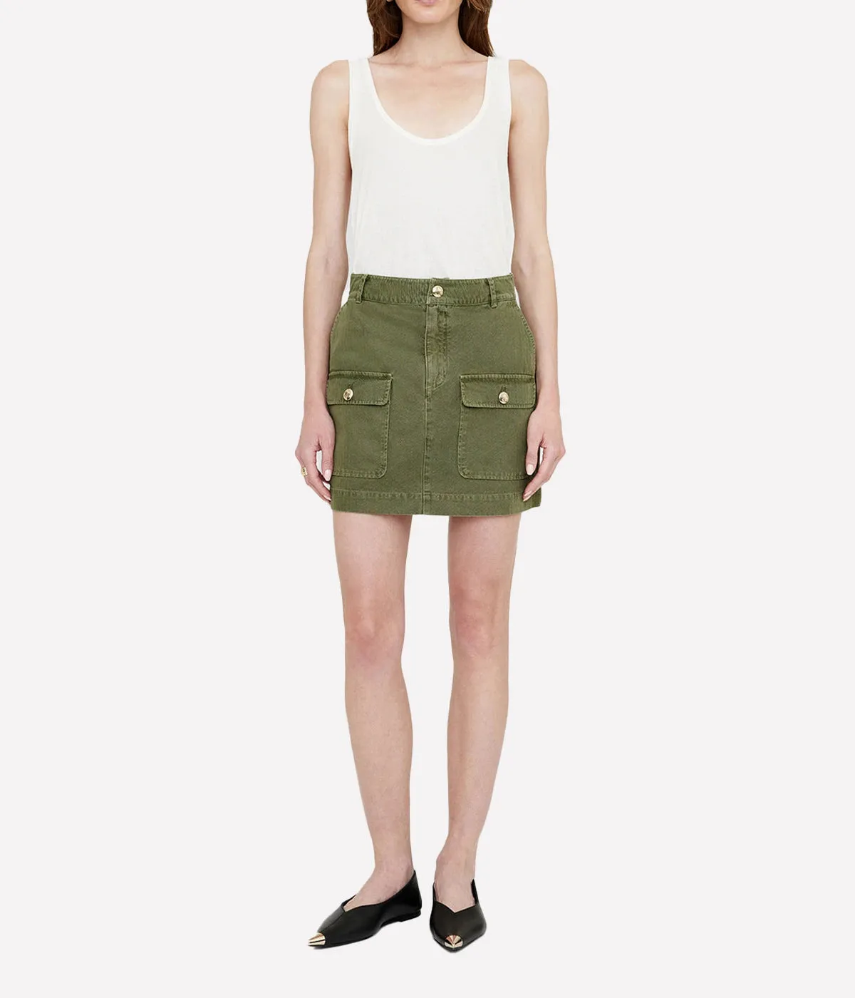 Aliza Skirt in Army Green