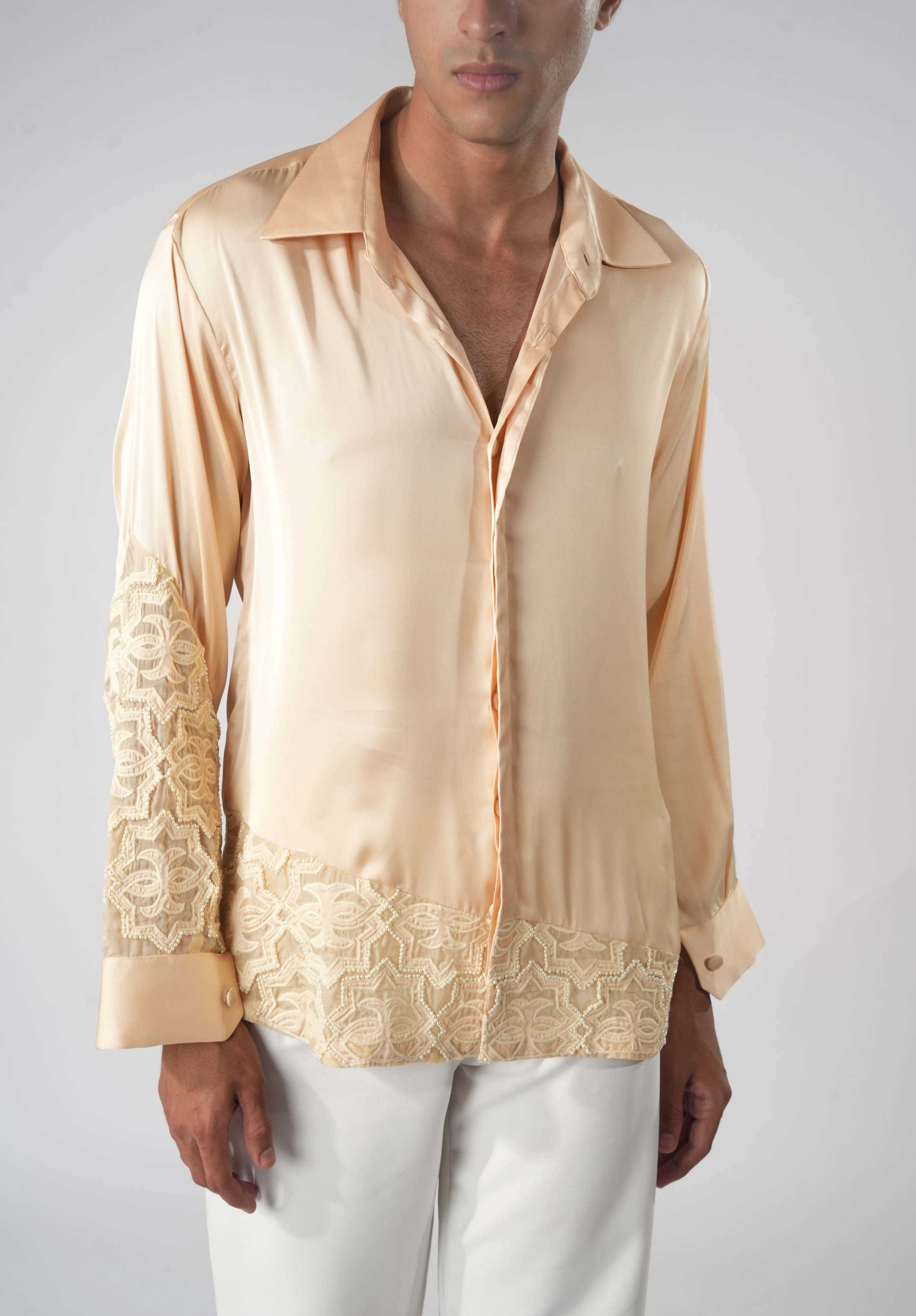 Arboreal Grace Satin Shirt
