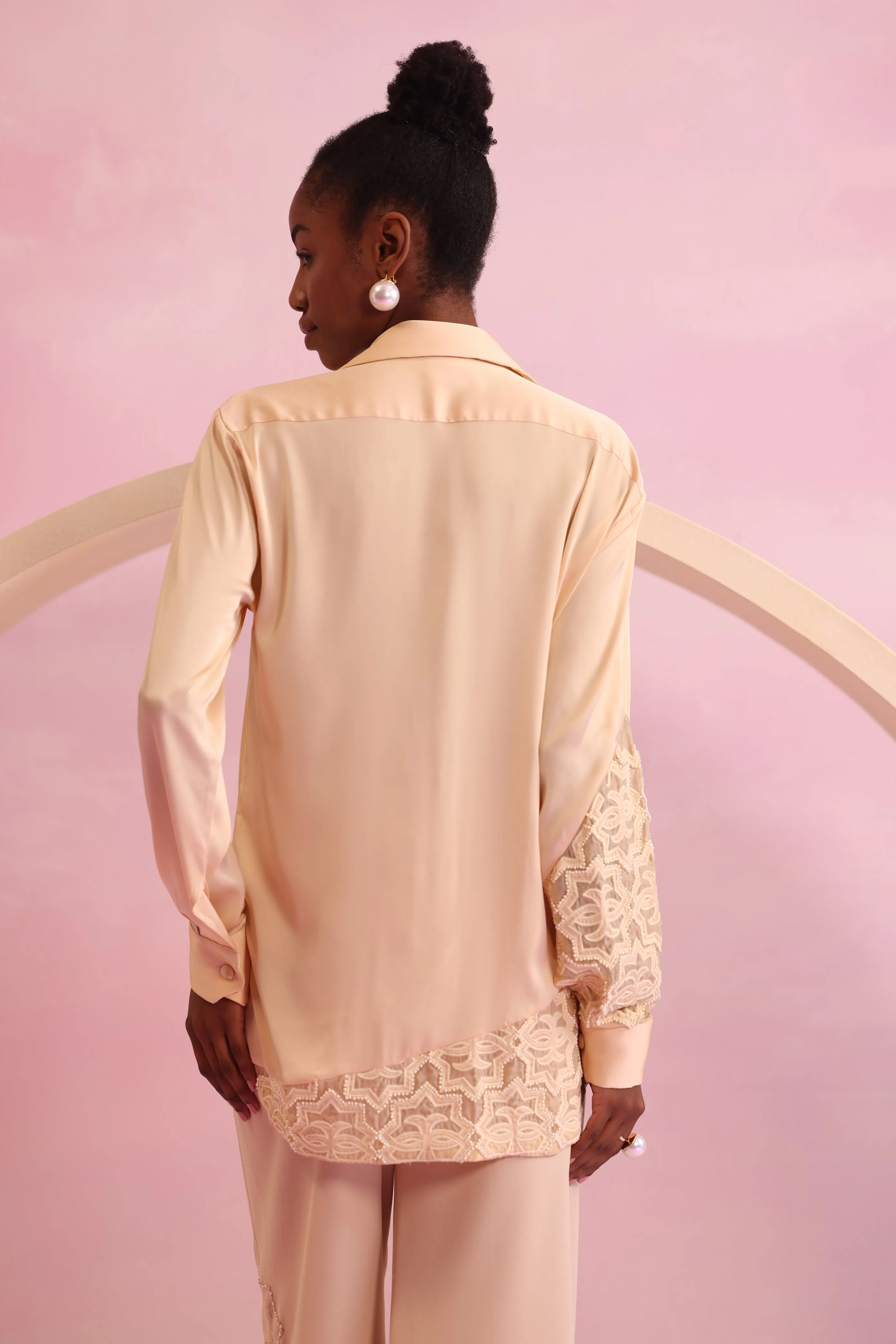 Arboreal Grace Satin Shirt