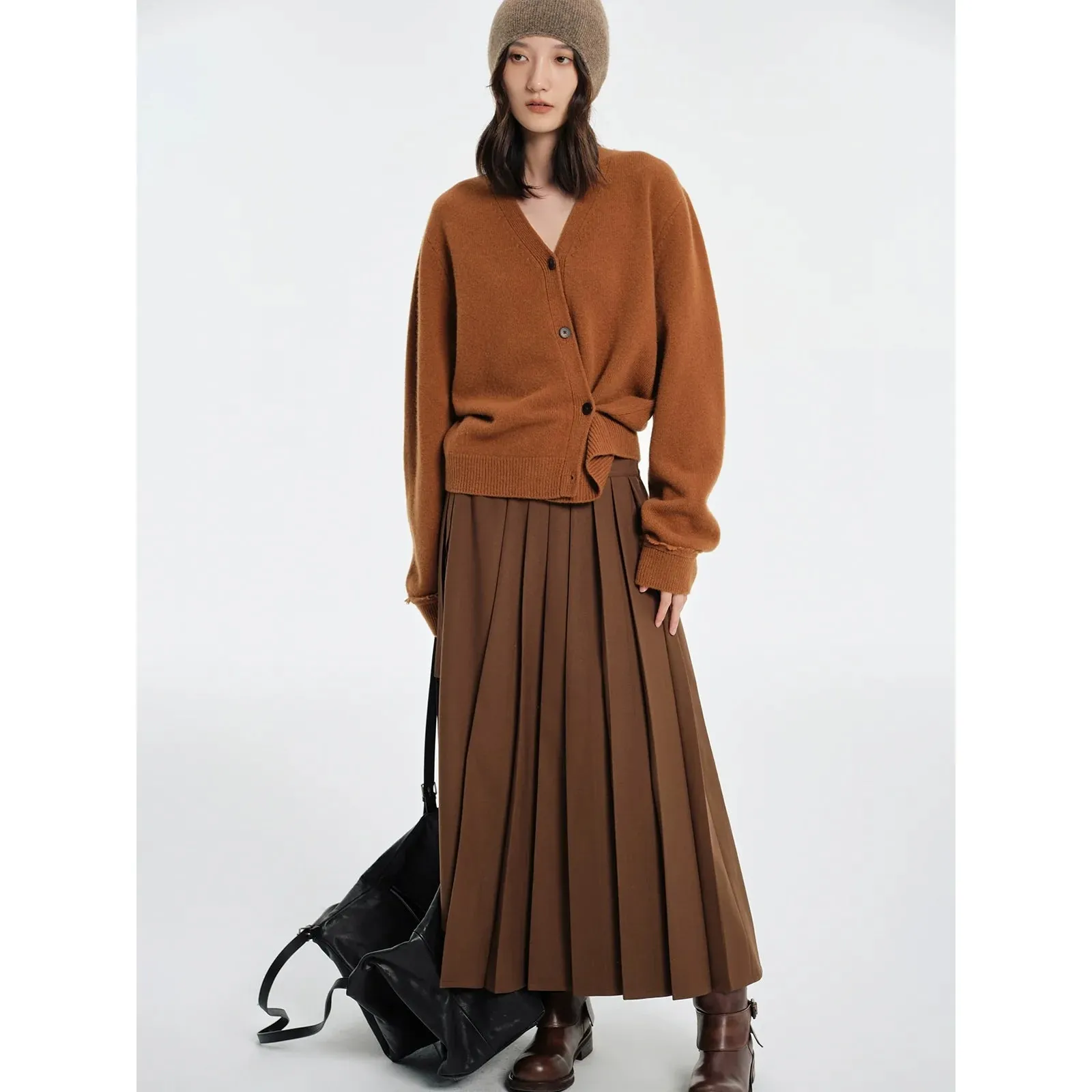 Asymmetrical Pleated Skirt