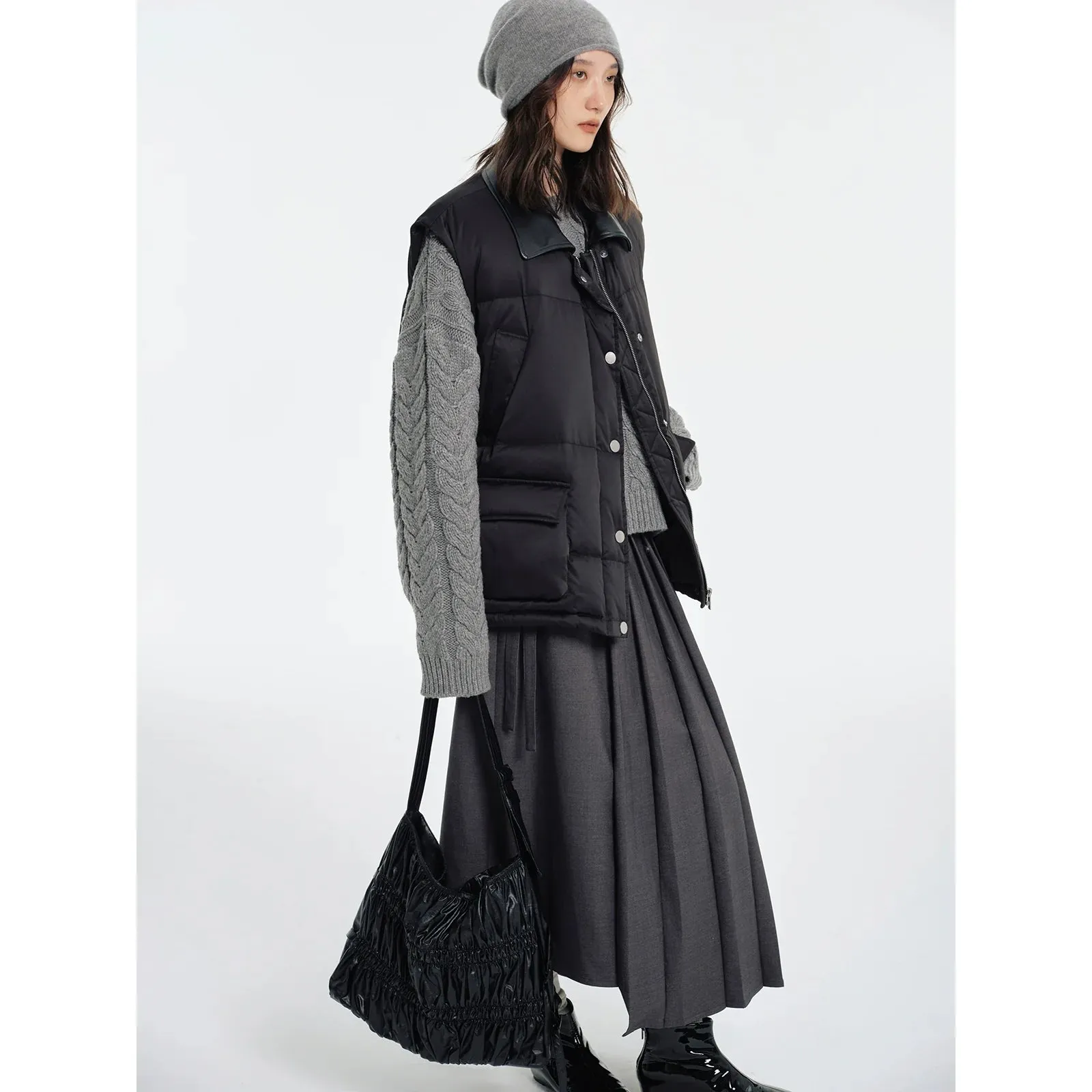 Asymmetrical Pleated Skirt