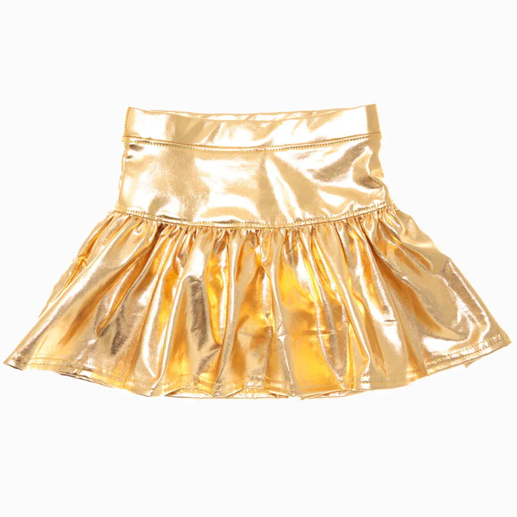 Azarhia Gathered Skort - Metallic Gold