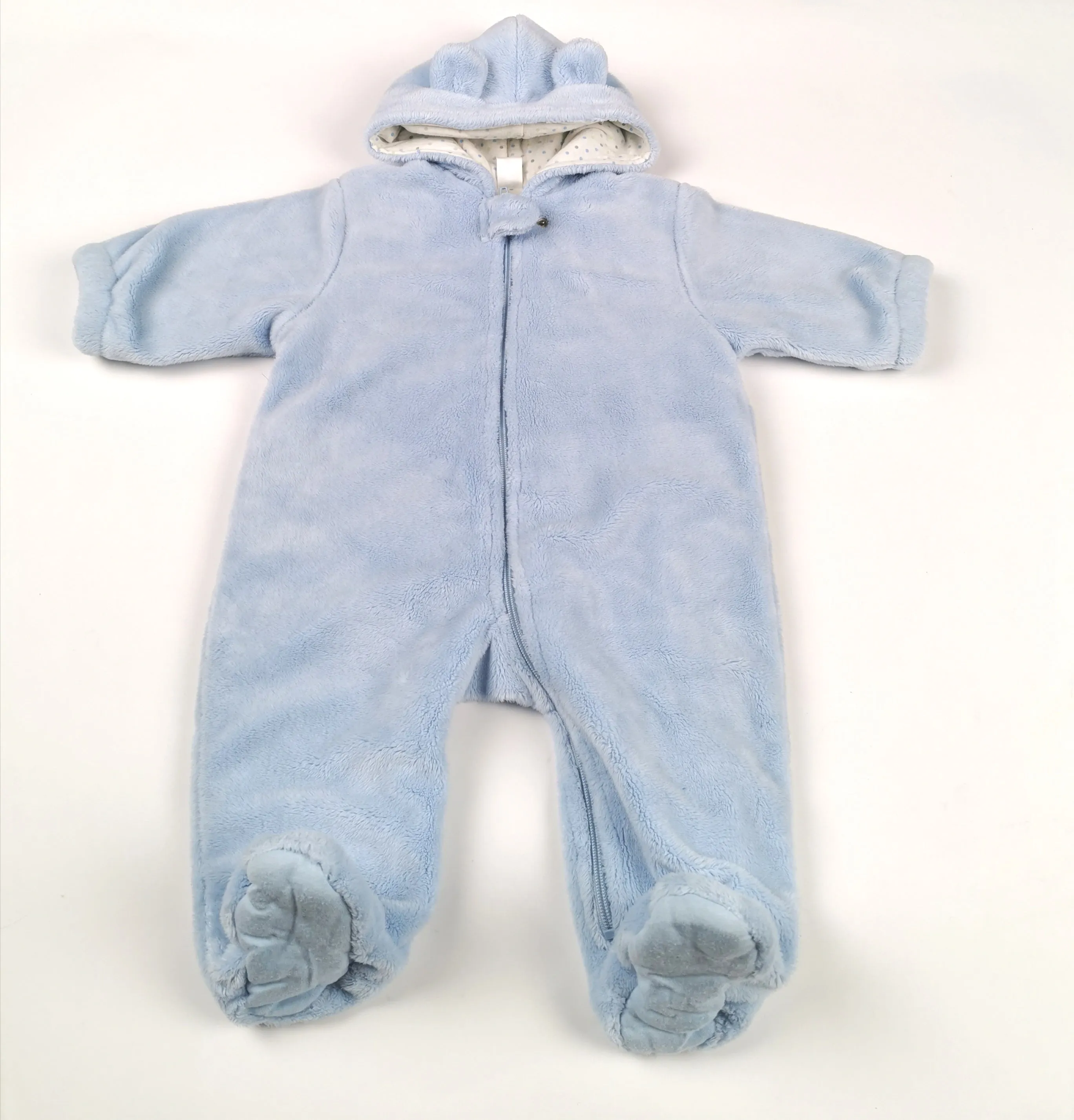 BABY BOY SIZE 6/9 MONTHS - CHILDREN'S PLACE, Soft Plush, Bunting Snowsuit EUC B27