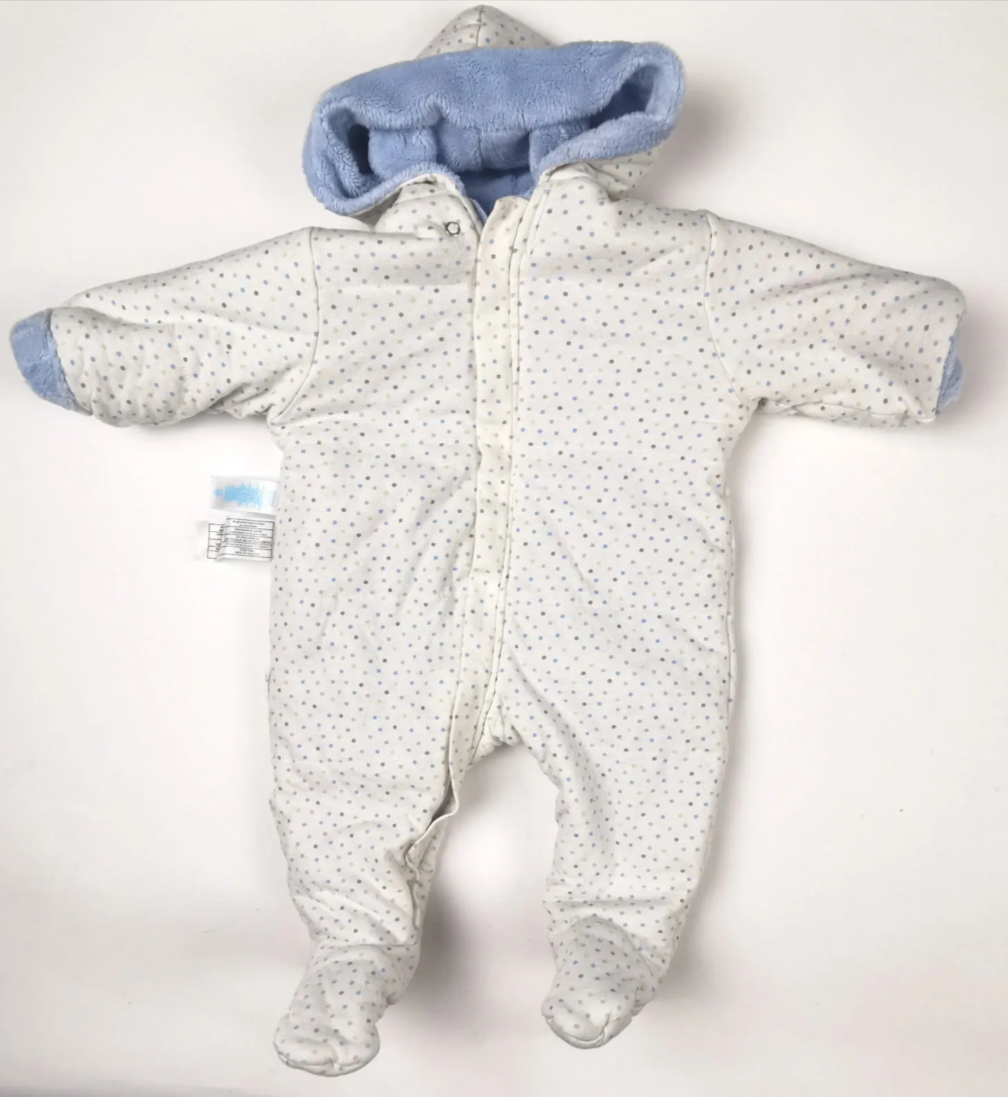 BABY BOY SIZE 6/9 MONTHS - CHILDREN'S PLACE, Soft Plush, Bunting Snowsuit EUC B27