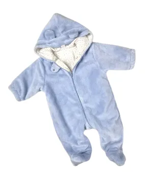 BABY BOY SIZE 6/9 MONTHS - CHILDREN'S PLACE, Soft Plush, Bunting Snowsuit EUC B27