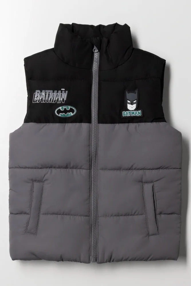 Batman Sleeveless Jacket Grey
