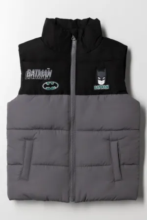 Batman Sleeveless Jacket Grey