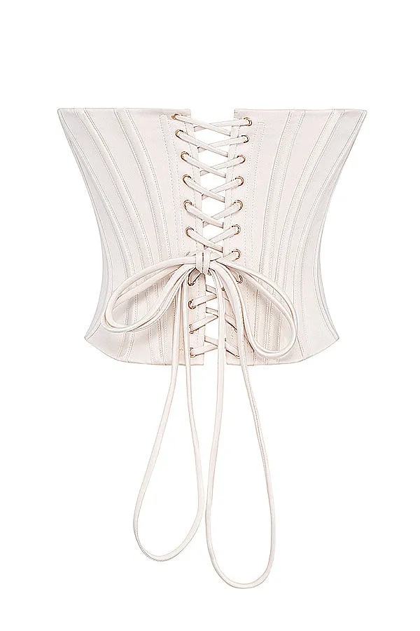 Beatrice Corset Top | Women’s Structured Corset with Lace Back Detail for Elegant Styling