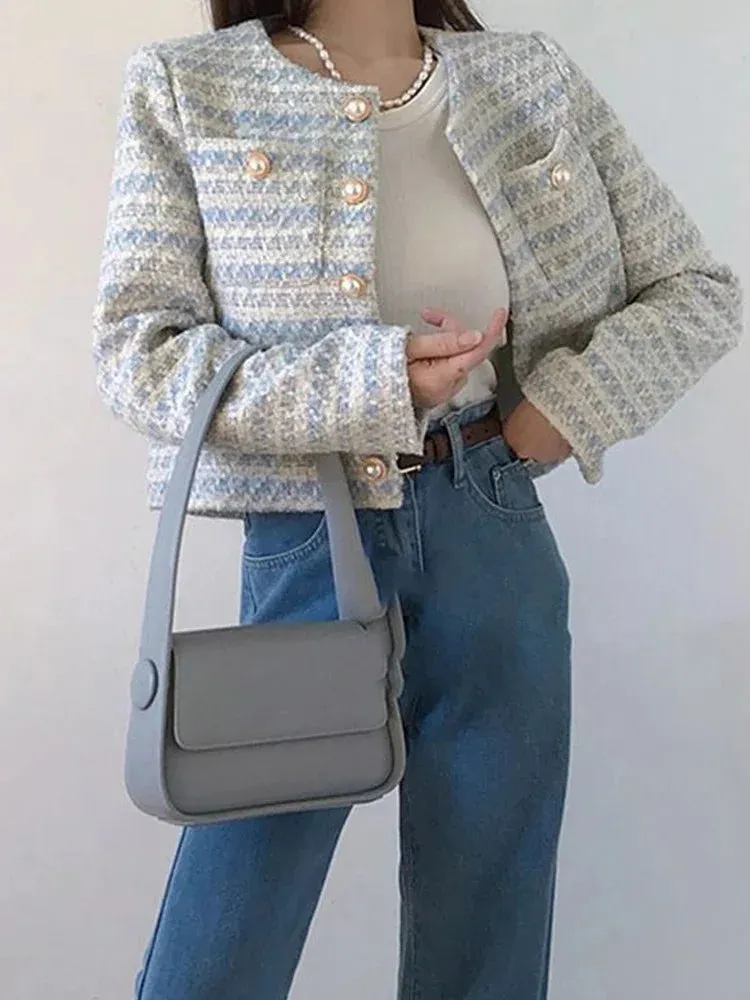 Bella | Tweed Cardigan Short Coat