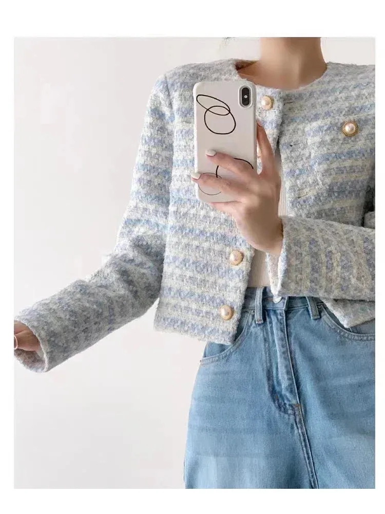 Bella | Tweed Cardigan Short Coat