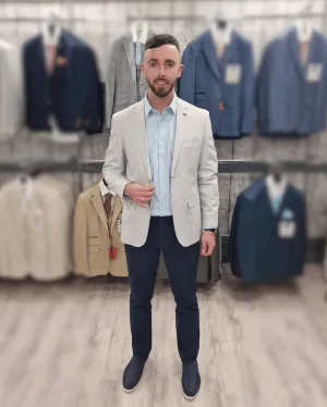 Belmont Silver Jacket with Navy Chino