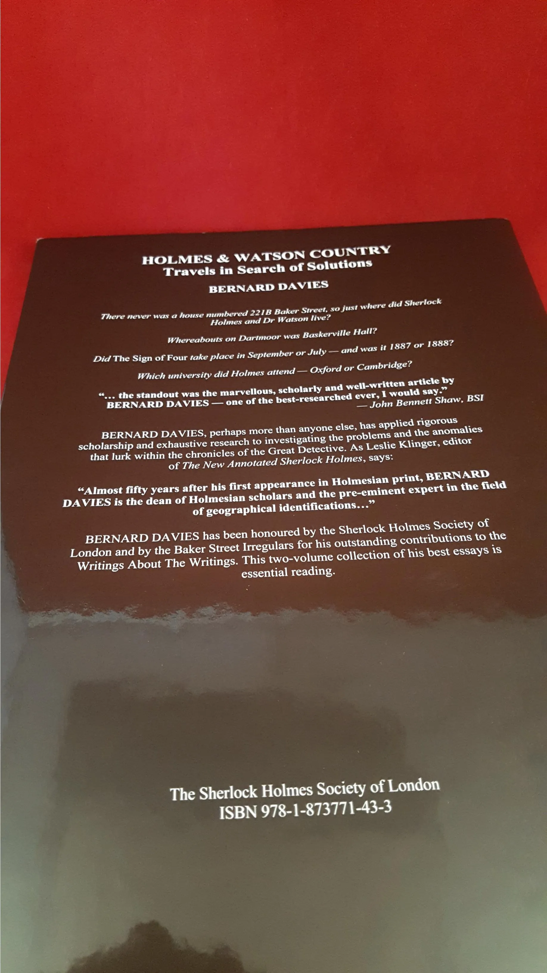 Bernard Davies-Holmes & Watson Country 1&2, Sherlock Holmes, 2008, Signed, Limit 1st