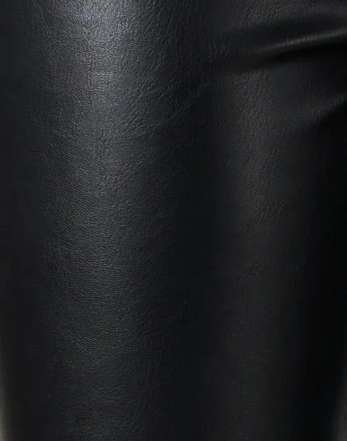 Beverly Black Faux Leather High Rise Flare Pant