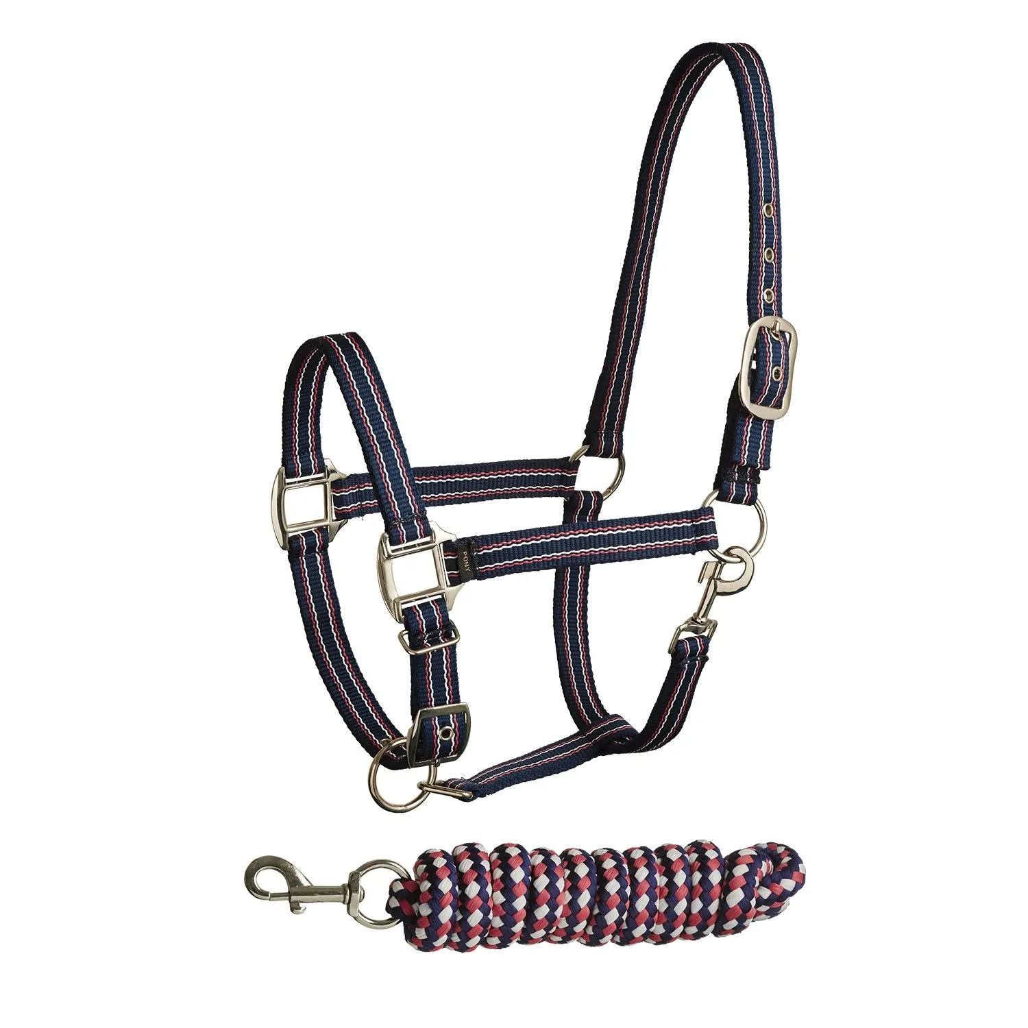 Bitz Stripe Two Tone Headcollar/Lead Rope