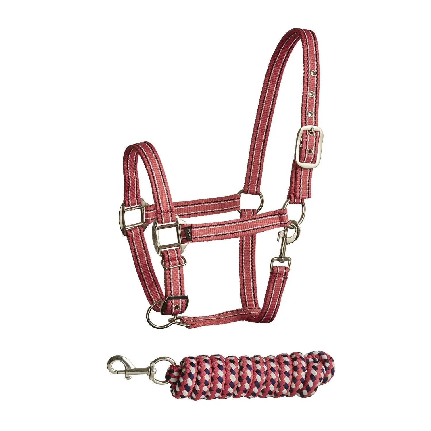 Bitz Stripe Two Tone Headcollar/Lead Rope