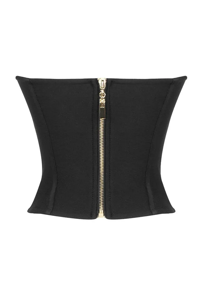 Black Velvet Corset Top