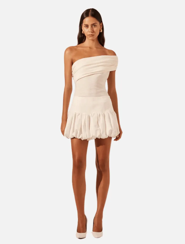 Blanc Bubble Mini Skirt - Ivory