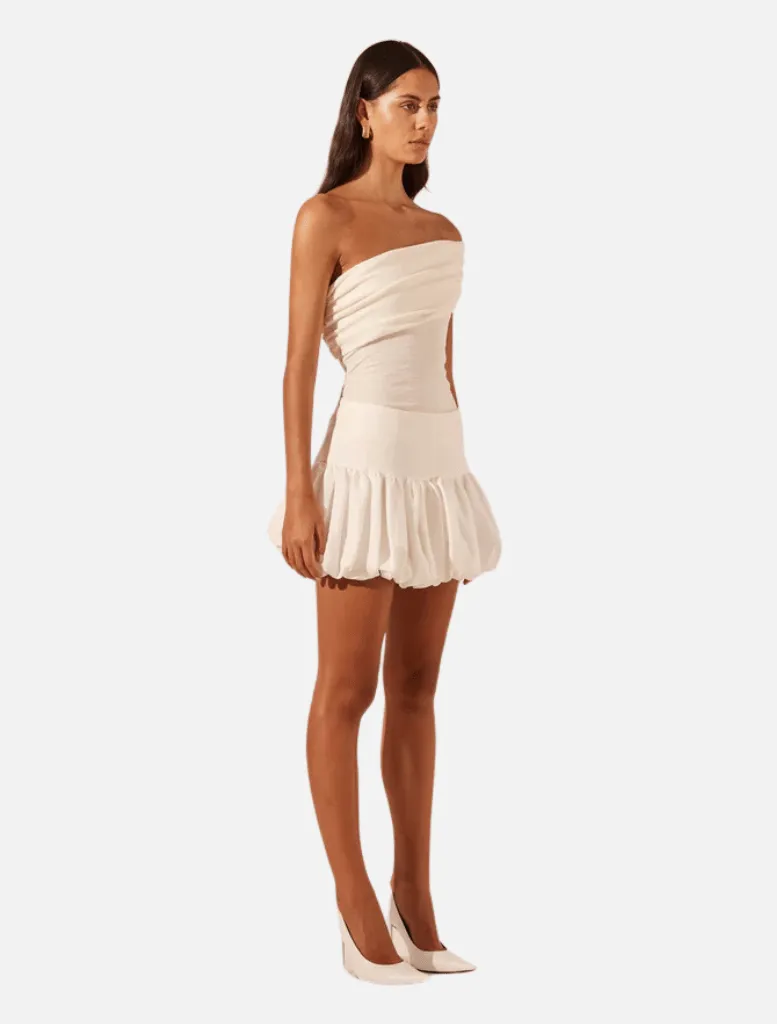 Blanc Bubble Mini Skirt - Ivory