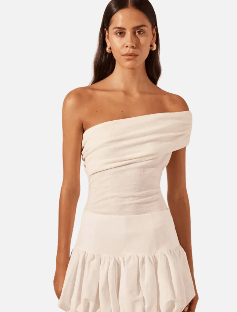 Blanc Bubble Mini Skirt - Ivory
