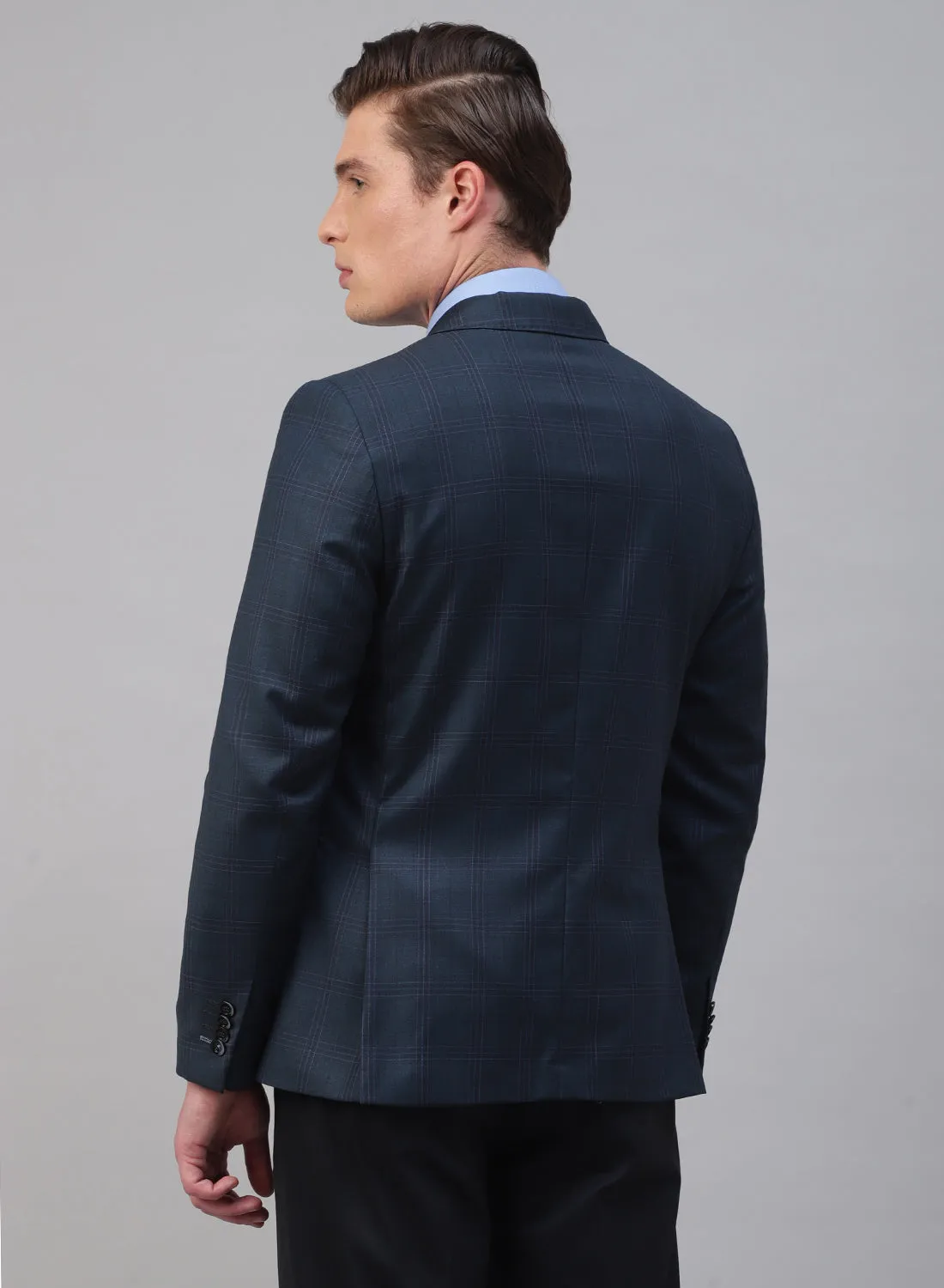 Blue & Green checks Formal Notch Jacket