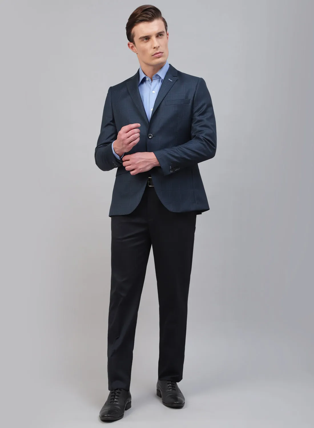 Blue & Green checks Formal Notch Jacket