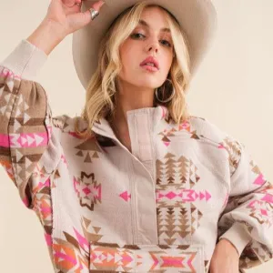 Blue B Exclusive Aztec Western Pullover