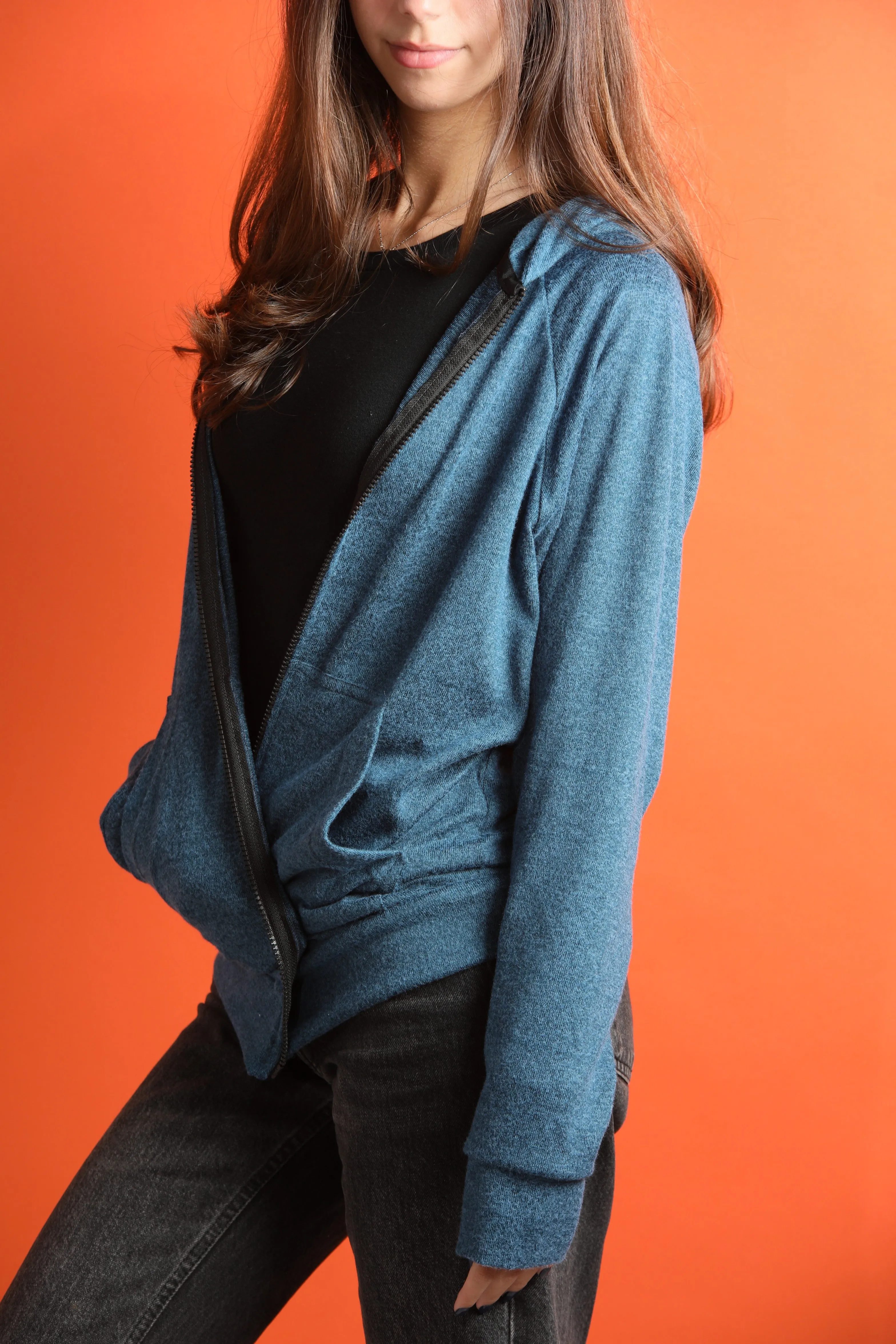 Blue Hoodie Zipper