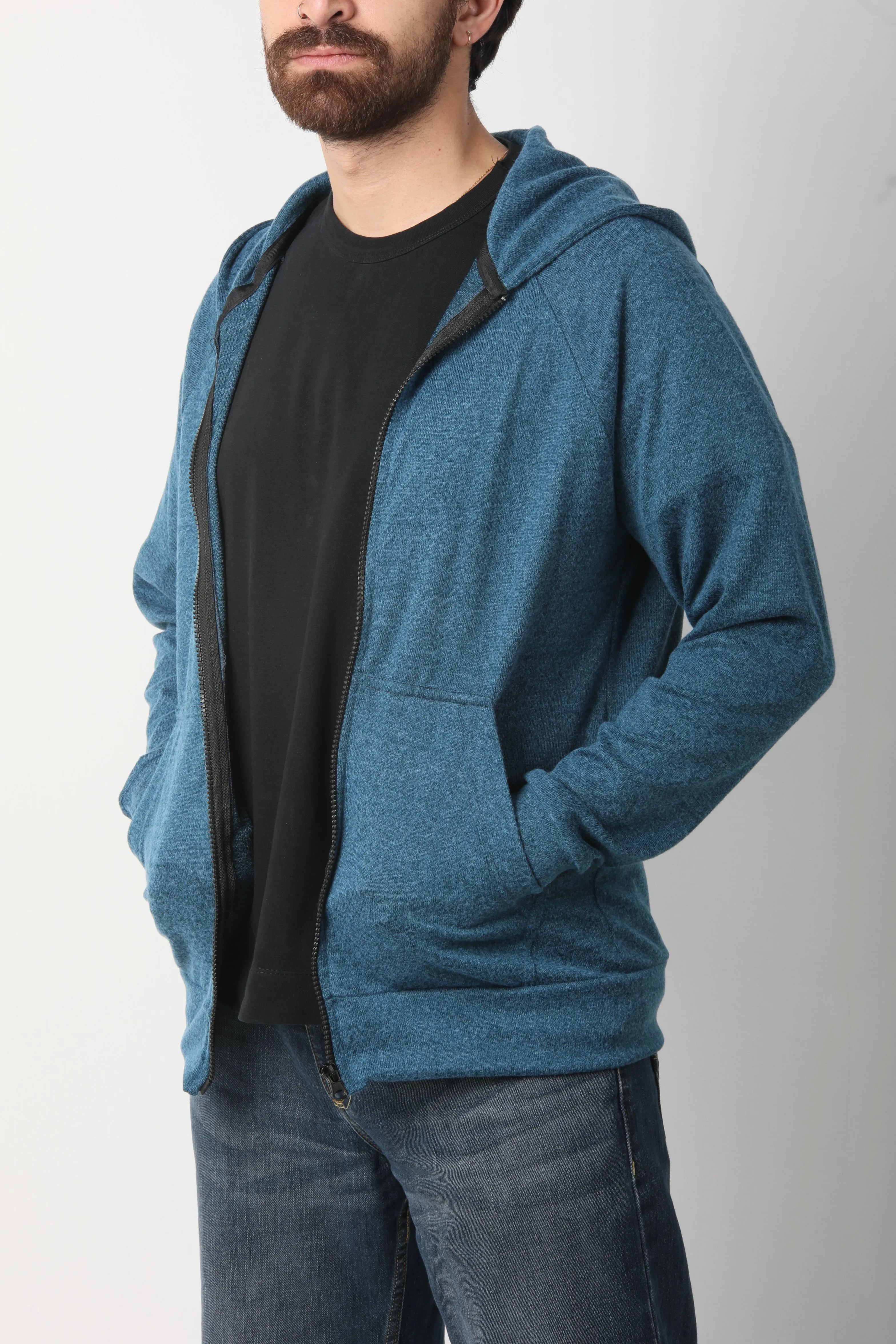 Blue Hoodie Zipper