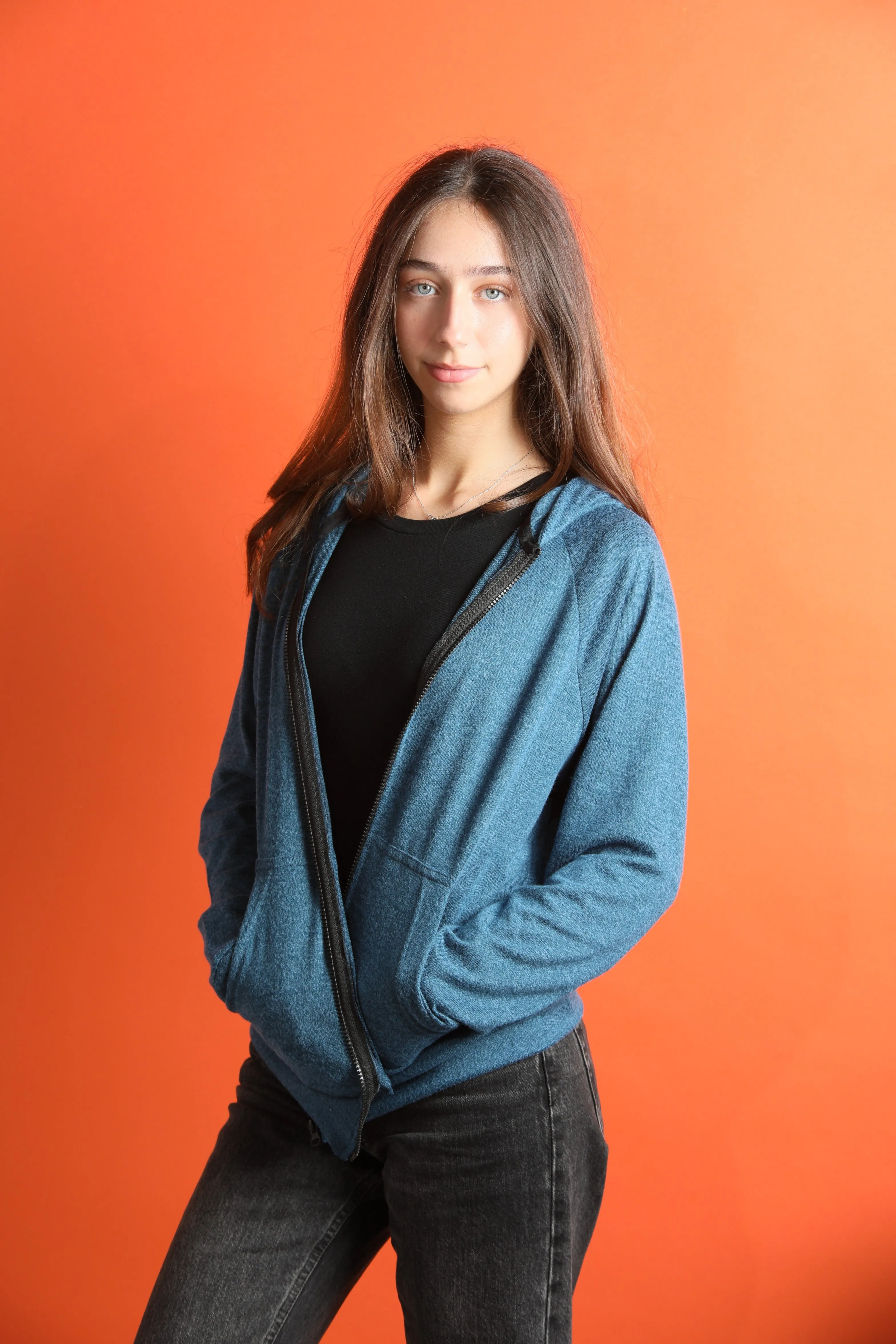 Blue Hoodie Zipper