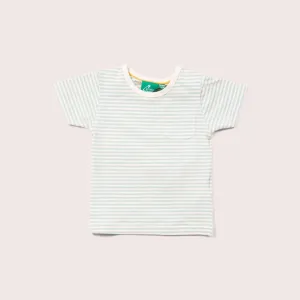 Blue Striped Organic Short Sleeve T-Shirt