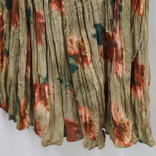 Boho Rose Draped Maxi Skirt