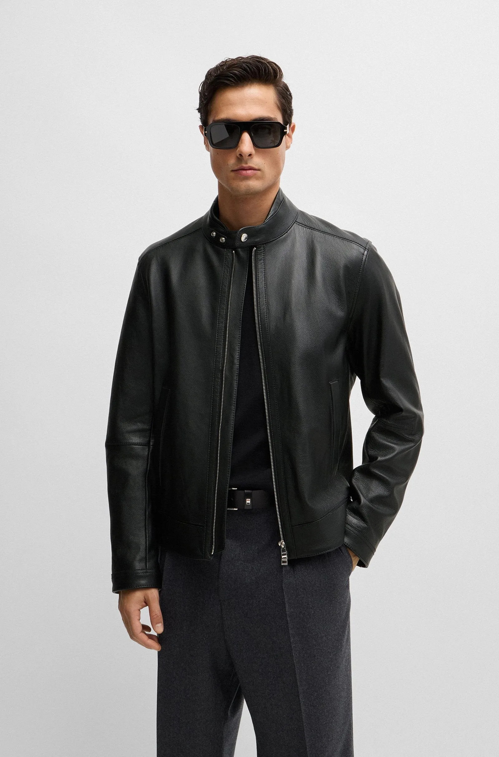 BOSS Casual Jackets Regular Fit in Leather - H-MANSELL2 10257647 01-50518906