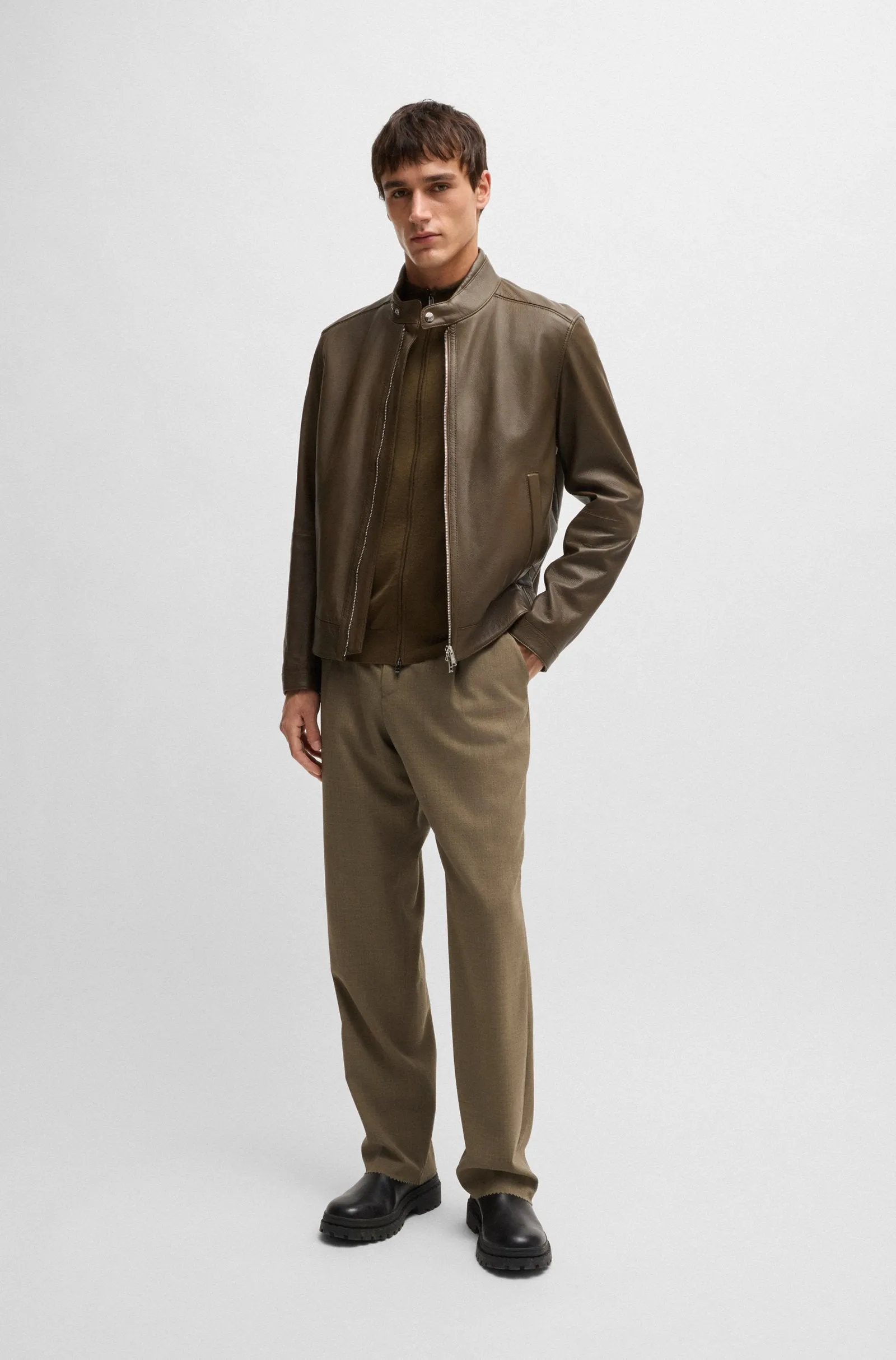 BOSS Casual Jackets Regular Fit in Leather - H-MANSELL2 10257647 01-50518906