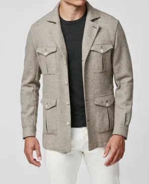 Bottoli Oatmeal Open Basketweave Merino Wool & Cashmere