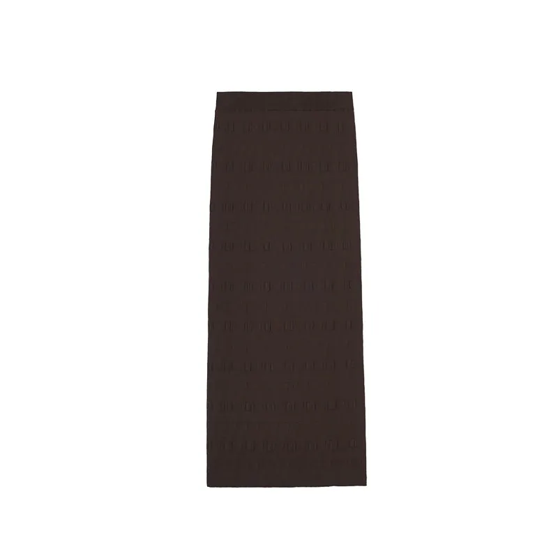 Bubble Knit Midi Skirt